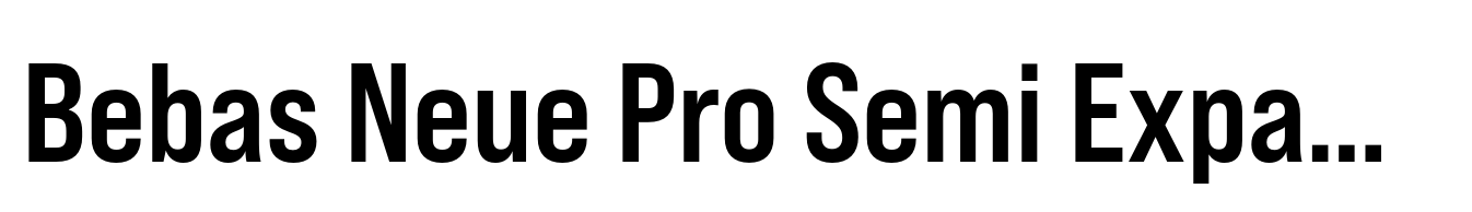 Bebas Neue Pro Semi Expanded Bold